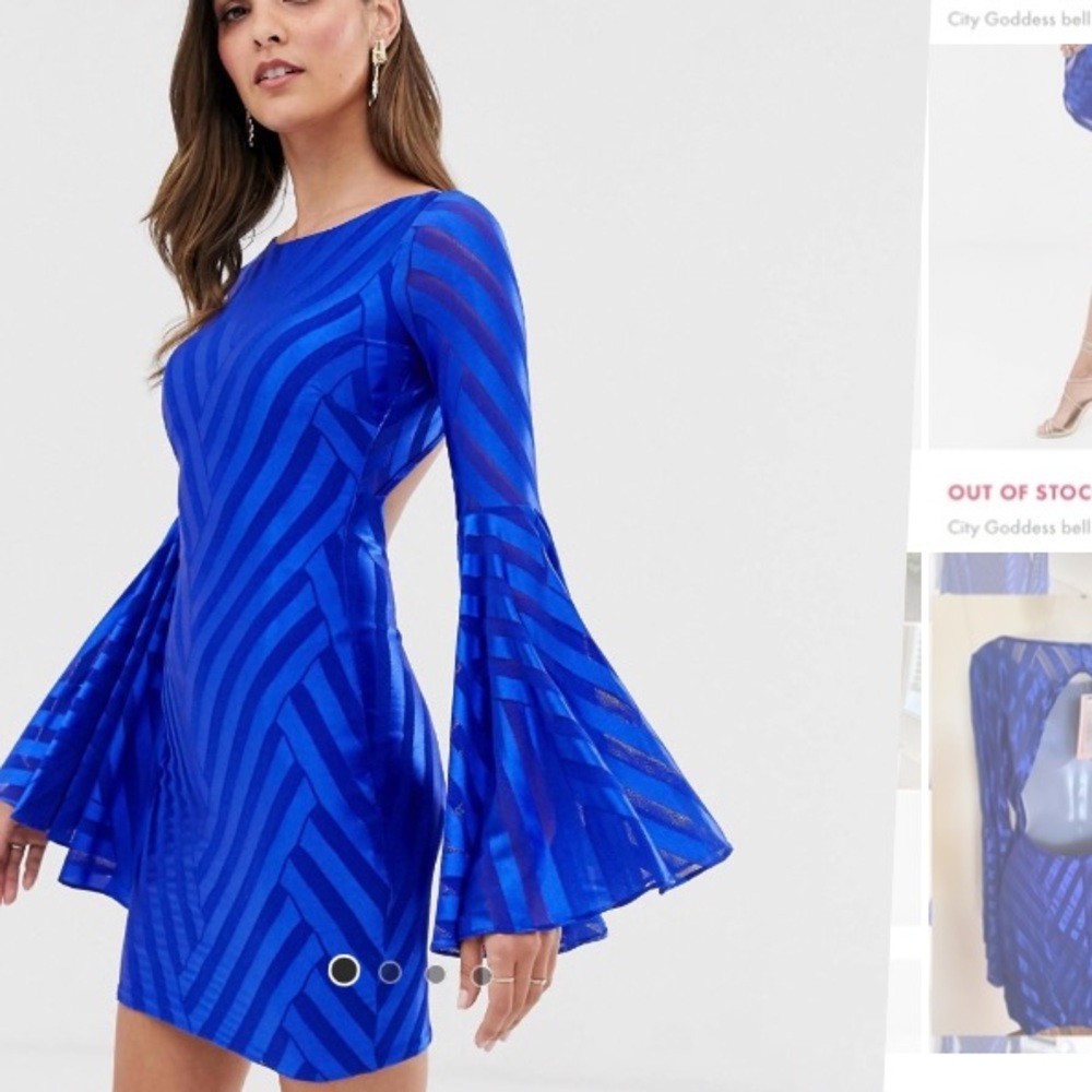 Royal blue stripped dress
